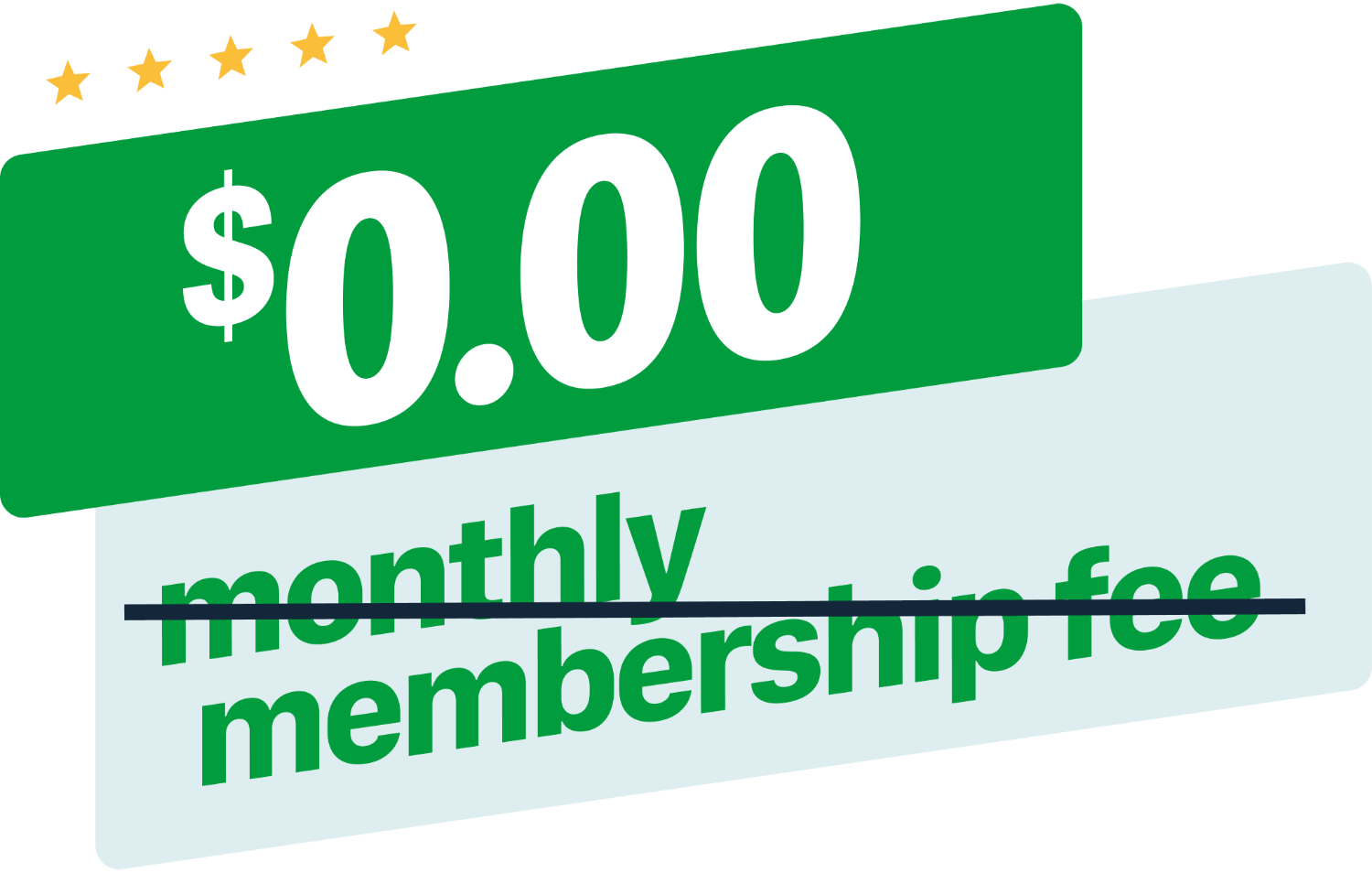 $0.00 monthly membership fee